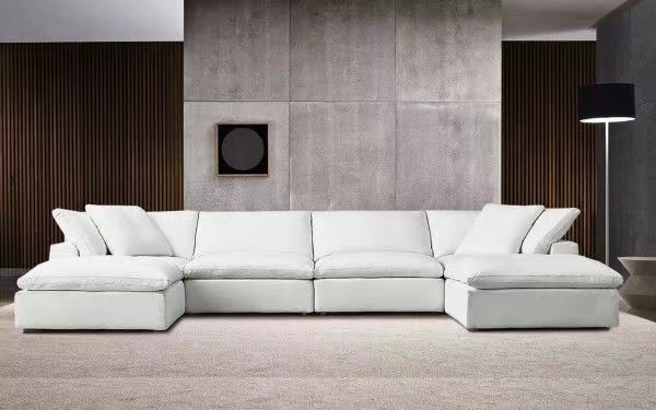 21117 Soft Linen Modular Sectional Cloud Sofa Multipurpose For Living Room