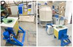 Rf Induction Heating Furnace 110kw Steel Melting Frunace Manual Tilting