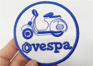 Wholesale Vespa Club Embroidery Hat Patches Round 3&quot; Tall Embroidered Logo Badges from china suppliers