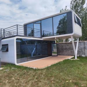 Wholesale Prebuild Windproof Apple House with Sliding Glass Door Terrace Deck from china suppliers