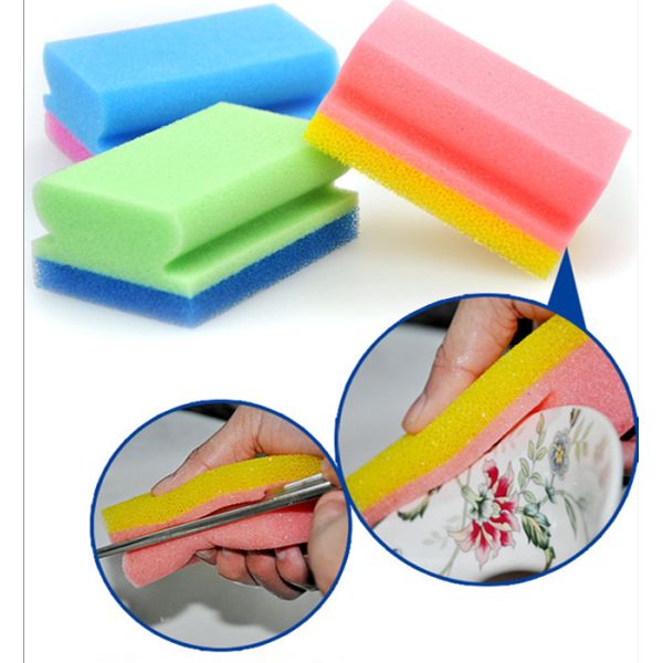 Green Yellow Dish Cleaning Brush Bulk Pack High Temperature Water Resistance