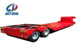 Low Bed Semi Trailer 2 Axle 3 Axle 4 Axle Lowbed 80 Ton 100 Ton gooseneck