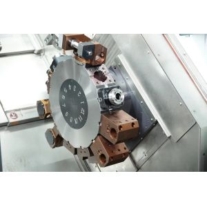 Automatic Dual Turret Linear Cnc Turning Machine High Rigidity