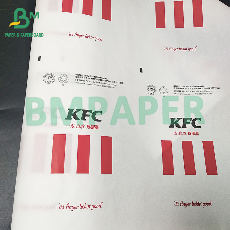 High Transparency Air Permeability Greaseproof Paper For Package Fried Food