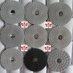 Quartz Countertop Ceramic Wet Concrete Hand Polishing Pads Grey Black Flexible