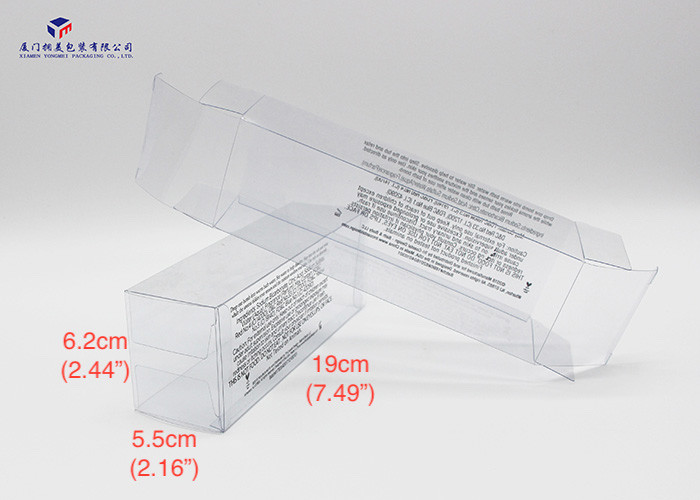 Rectangle Shape Clear PVC Packaging Boxes Two Ends Open Design Offset Printing