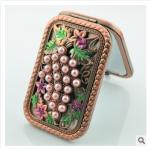 New creative promotion gift customed logo diamond peacock luxury pocket makeup