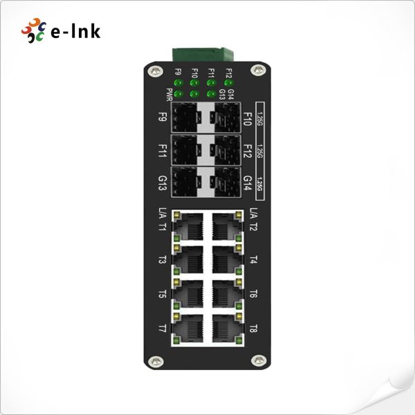 Industrial L2+ 8-Port 10/100/1000T + 6-Port 1000X SFP Managed Ethernet Switch