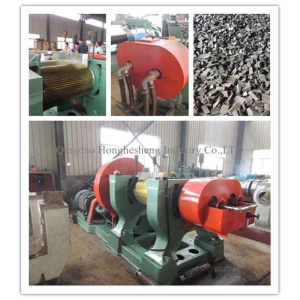 Cast Iron Rubber Cracker Mill 380V 50HZ For Waste Tyre Recycling Plant