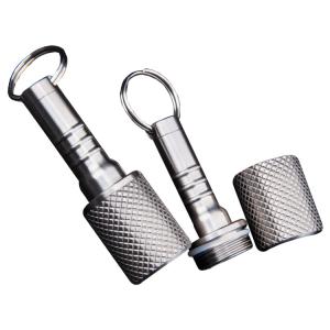 Wholesale Small Size Pure Titanium Sealed Cabin Pill Box Capsule from china suppliers
