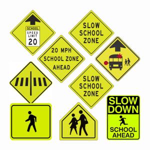 Wholesale Slow Down Crossing Reflective Warning Signs For School Zone Aluminum Custom from china suppliers