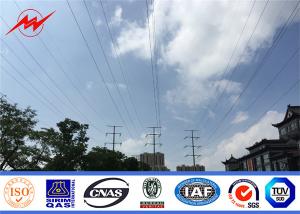 Wholesale Q235 Electric Power Poles With Cross Arm , Galvanised Steel Poles For Power Accessories from china suppliers