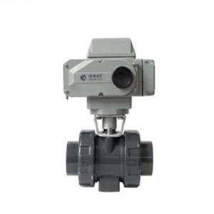 Wholesale DC24V DN100 Pn10 UPVC Electric Ball Valve With Power Off Automatic Close from china suppliers