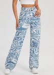 Small Quantity Clothing Factory Women'S High Waisted Wide Leg Print Casual Baggy