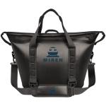 Reusable Black Soft Sided Cooler , Leak Proof Cooler Bag For Beach Camping