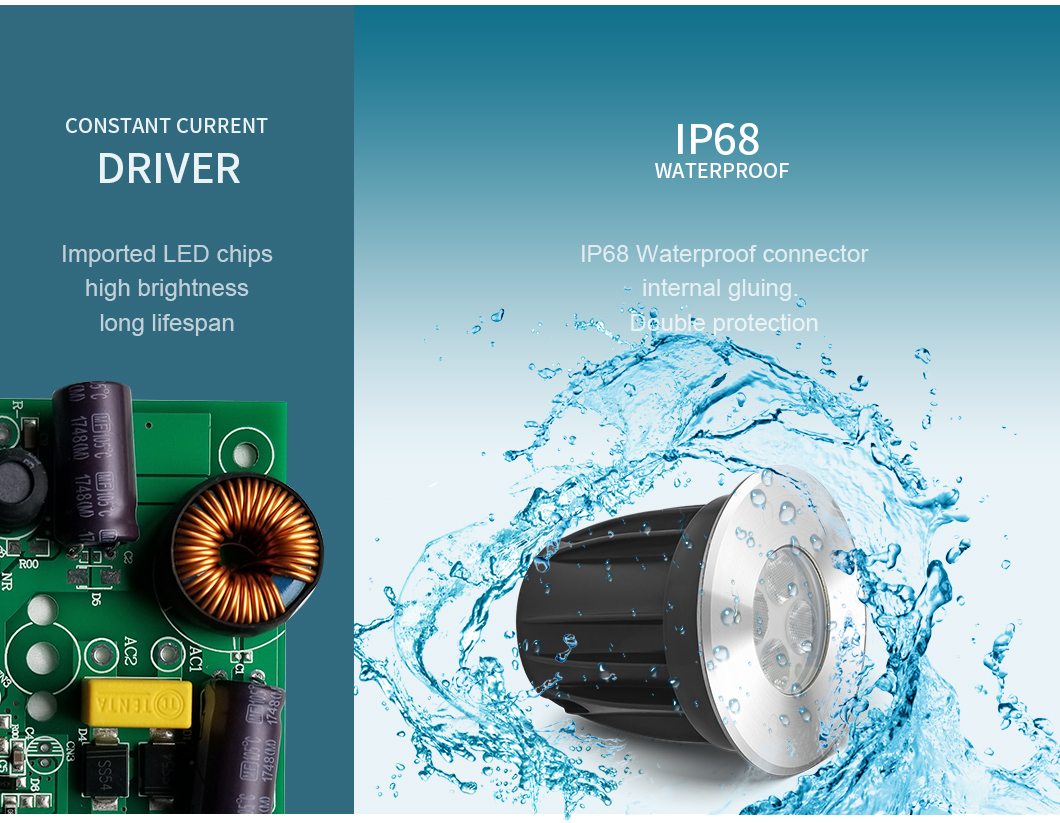 3W RGB Color Extenal Control Underwater Led Lights swimming pool light