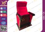 Antirust Feet Writing Pad Paint Wood Church Hall Chairs Floor Mounted