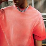 250 Gsm Oversized Streetwear Vintage Sun Faded Acid Wash T Shirt Oversized Men'S