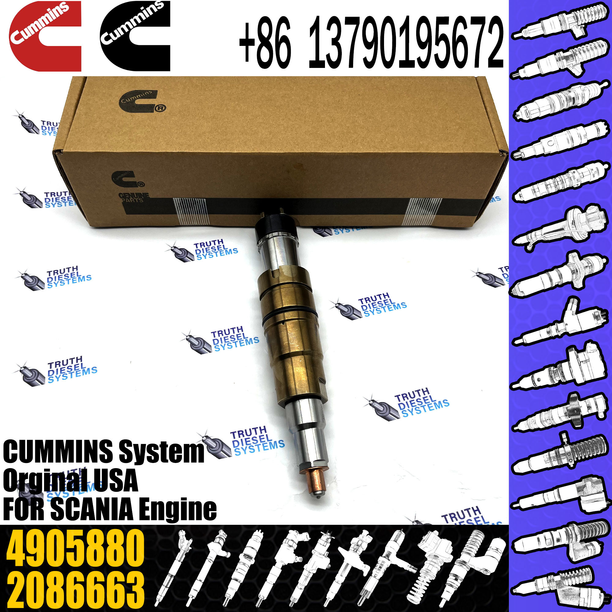 Diesel Fuel Injectors 2872544 2031835 2030519 4905880 For Cummins SCANIA R Series