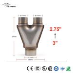 Y-Shaped Three-Way Exhaust Pipe Factory Supply Auto Catalytic Converter Metal