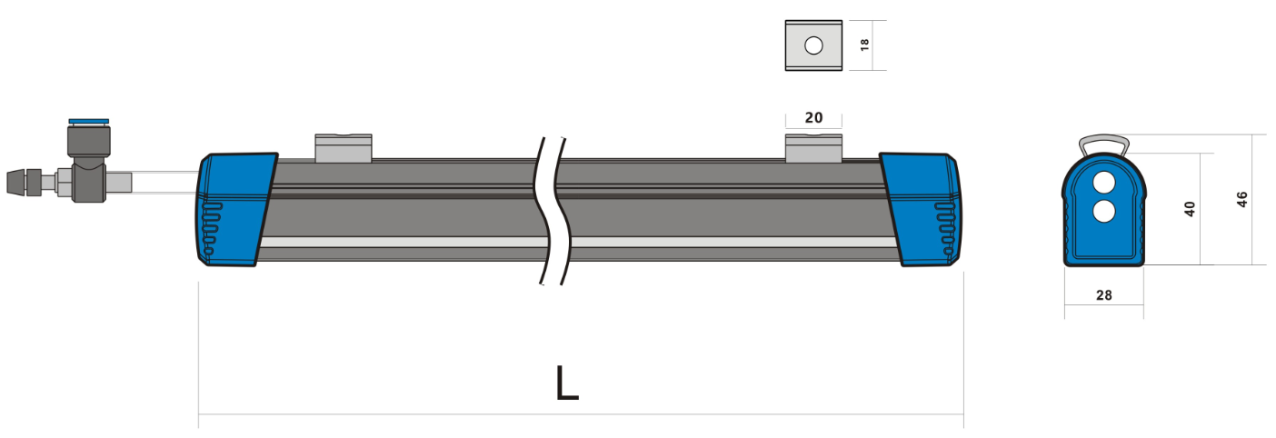 AP-AB1602 Air Source Anti Static Bar with Ex-proof Certificate GYB16.1549X
