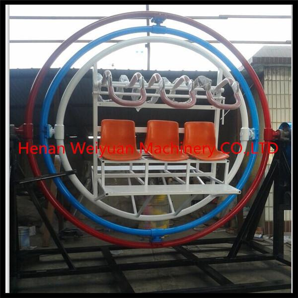 newest gyroscope at low price/ rotating human gyroscope with trailer/outdoor human gyroscope for sale