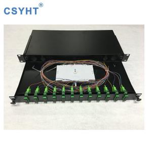 Wholesale Cold Roll Steel Fiber Optic Patch Panel ODF 19 Inch Rack Mount Sliding Type from china suppliers