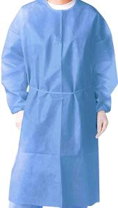 Wholesale Poly Coated Disposable Surgery Gowns , Disposable Operating Gowns Fluid Resistant from china suppliers