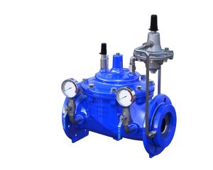 Wholesale EN 1074-5 PN16 Flow Control Valve Ductile Iron Stainless Steel Trim Manual Actuation Blue Ral 5005 from china suppliers