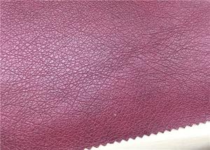 Wholesale Custom PU Sofa Leather Fabric Dark Red Printed Brasion Resistant No Fading from china suppliers