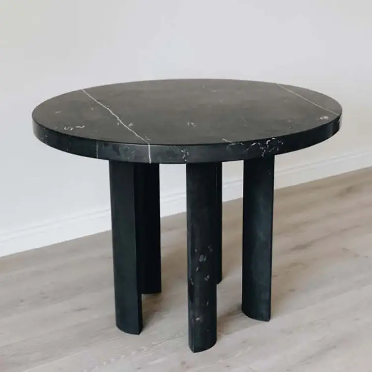Antiwear Round Luxury Modern Dining Table Set Anti Fading With 4 Legs