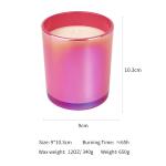Private Label Custom Glass Jar Scented Candle Luxury Pearlized Electroplate
