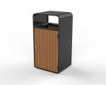 Gavin Outdoor Commercial Wood And Metal Trash Can Outside Garden Large Dustbin