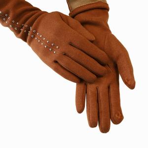 Wholesale Bulk Luxury Full Finger Winter Warm Gloves Rivet Texting Touch Screen from china suppliers