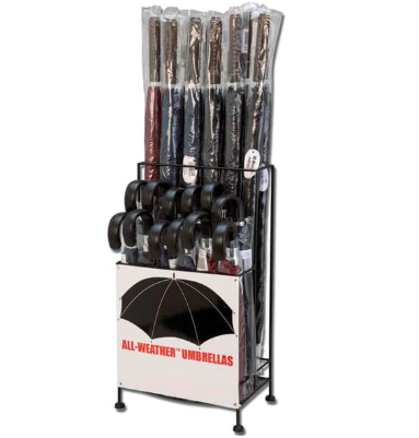 Flooring Retail Umbrella Display Stand / Retail Belt Display Rack With Poster