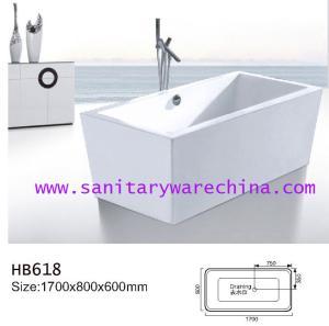 Wholesale Bathtubs, freestanding Bathtub without faucet , hand shower HB618 from china suppliers
