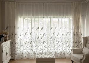Wholesale Country Style white window curtains , Embroidered modern bedroom curtains from china suppliers