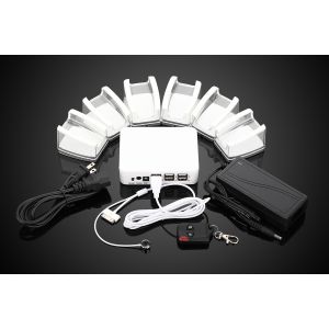 COMER anti lost cable locking acrylic display cell phone security acrylic stands