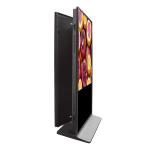 55 inch Floor Stand Double Sides black color Lcd 3g bank digital signage