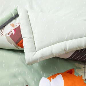 3 Piece Soft Crib Bedding Set Baby Crib Sets With Cartoon Style