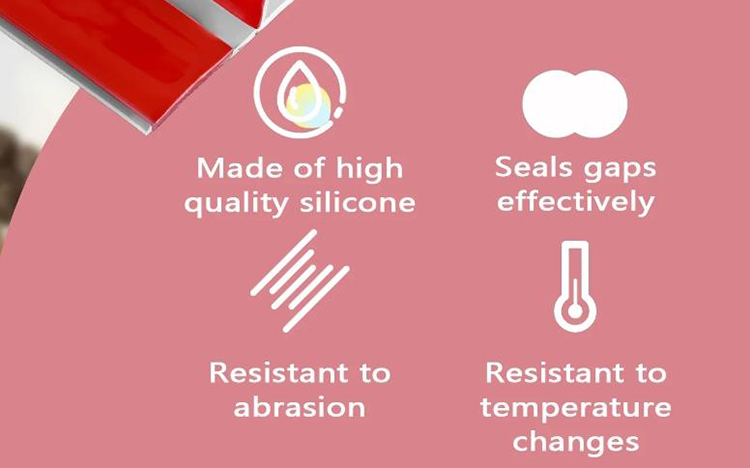 Flexible Soundproof Door Foam Seal Strip Door Insulation Strips Aging Resistant