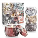 Custom Retro Patterns Travel Metal Jar Scented Candle Tin Candle Gift Sets