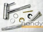 Deck Mounted Kitchen Sink Water Faucet Chrome Plated Mixer Taps with Single