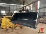 Strength Yellow / Black Excavator Ditching Bucket 0.1-4 Cbm Capacity For Tough