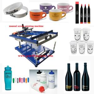 Wholesale household mini low cost manual cylindrical screen printing machine for pen from china suppliers