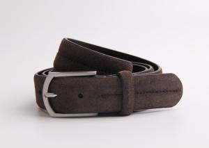 Wholesale Casual Alloy Pin Buckle 100cm Cow Suede Leather Belt from china suppliers