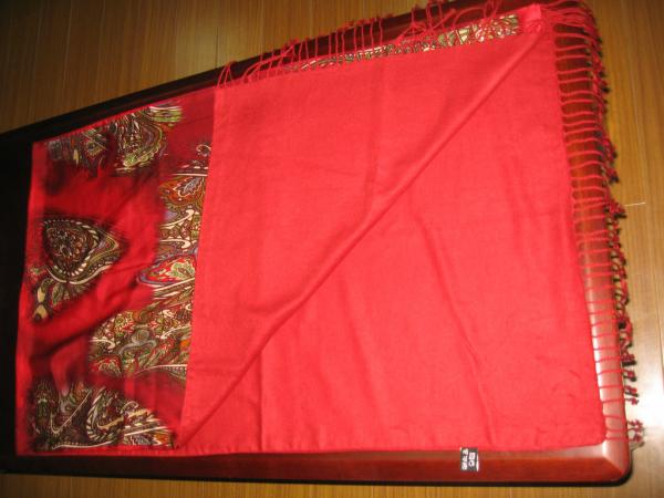 Quality A-grade Fashion Ladies Red Printed Silk Pashmina Scarf Of Autumn for sale