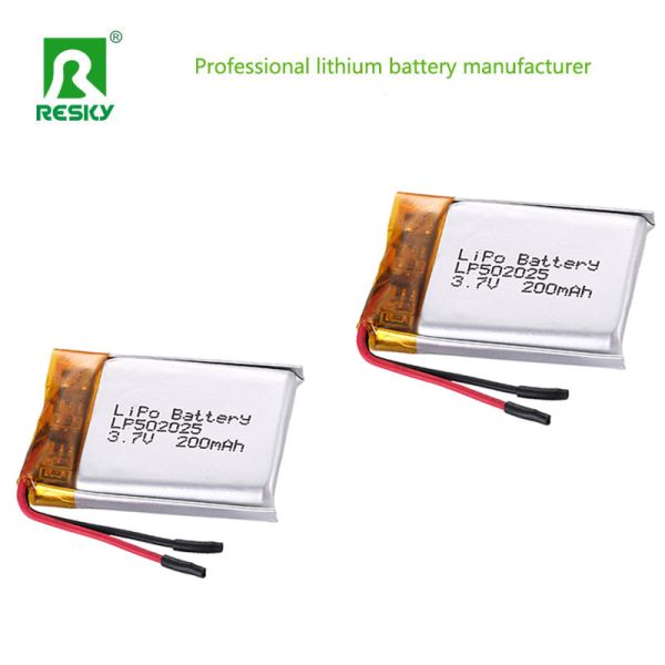 Rechargeable Lithium Ion Polymer Battery 502025 3.7V 200mAh Lipo Batteries For Earphone