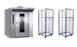 Electric / Gas / Diesel Rotary Bread Oven 32 Trays Commercial Bakery Rotary Oven