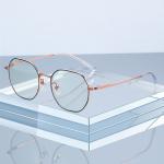 Round Titanium Frame Glasses Unisex Anti Radiation Anti Blue Light